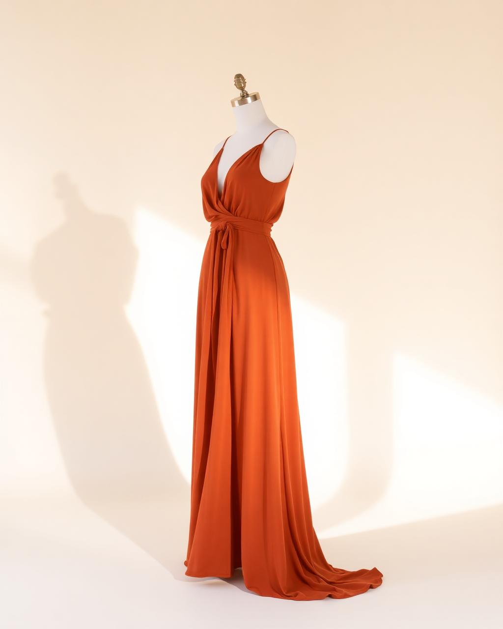 Vestido Longo Terracota
